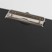 Папка-планшет Brauberg "Contract" плотная, с верхним прижимом и крышкой, А4, пластик черный, до 80 л., 1,5мм