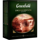 Чай черный Greenfield English Edition , 100 фольг. пакетиков по 2гр Чай черный Greenfield English Edition , 100 фольг. пакетиков по 2гр