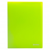 Папка 20 вкладышей Brauberg "Neon", 16 мм, неоновая, зеленая, 700 мкм