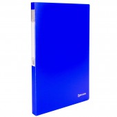 Папка с металлическим скоросшивателем и внутренним карманом Brauberg "Neon", 16мм, синяя, до 100 листов, 0,7 мм