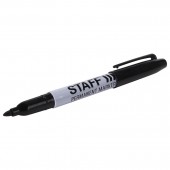 Маркер перманентный (нестираемый) Staff, эргономичный корпус, круглый наконечник 2 мм, черный Маркер перманентный (нестираемый) Staff, эргономичный корпус, круглый наконечник 2 мм, черный