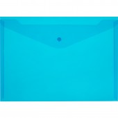 Папка-конверт на кнопке КНК 120 синий прз. 10шт/уп