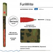 Ручка шариковая Bruno ViskontiI "FunWrite", "Милитари", узел 0,5 мм, линия 0,3 синяя