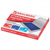 Штемпельная подушка Brauberg, 100х80 мм (рабочая поверхность 90х50 мм), синяя краска Штемпельная подушка Brauberg, 100х80 мм (рабочая поверхность 90х50 мм), синяя краска