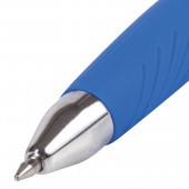 Ручка гелевая автоматическая Brauberg "Metropolis Gel", корпус с печатью, узел 0,6мм, линия 0,4 мм, синяя, GPR100