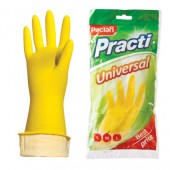 Перчатки резиновые латексные, Paclan Practi, р-р М, с хлопк. напыл., Малайзия, ст.1 Перчатки резиновые латексные, Paclan Practi, р-р М, с хлопк. напыл., Малайзия, ст.1
