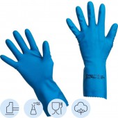 Перчатки резиновые Vileda Professional голубые, размер 8, M