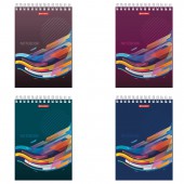 Блокнот А5 60 листов, гребень, жесткая подложка, клетка, Brauberg "Abstraction", 146х206 мм ст.1 Блокнот А5 60 листов, гребень, жесткая подложка, клетка, Brauberg "Abstraction", 146х206 мм ст.1
