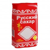 Сахар песок "Русский" 1 кг, полиэтиленовая упаковка, ш/к