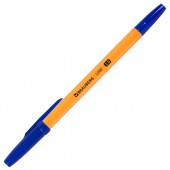 Ручка шариковая Brauberg "Orange Line", синяя корпус оранжевый, узел 1 толщина линии 0,5 мм,