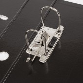 Папка-регистратор Brauberg Extra, 75 мм, черная, двустороннее покрытие пластик, металлический уголок