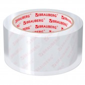 Клейкая лента упаковочная 48 мм х 66 м Кристальная , индивидуальная упаковка, толщина 45 микрон, Brauberg