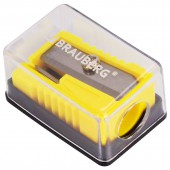 Точилка Brauberg "Assistant Mini", с контейнером, пластиковая, корпус ассорти Точилка Brauberg "Assistant Mini", с контейнером, пластиковая, корпус ассорти
