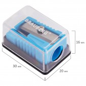 Точилка Brauberg "Assistant Mini", с контейнером, пластиковая, корпус ассорти Точилка Brauberg "Assistant Mini", с контейнером, пластиковая, корпус ассорти