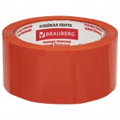 Клейкая лента упаковочная, 48 мм х 66 м, оранжевая, толщина 45 микрон, Brauberg Клейкая лента упаковочная, 48 мм х 66 м, оранжевая, толщина 45 микрон, Brauberg