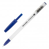 Ручка шариковая масляная Brauberg Stick Medium, синяя, узел 1 мм, линия письма 0,5