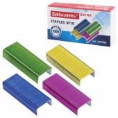 Скобы для степлера цветные №10, 1000 штук, Brauberg"Extra", до 20 листов Скобы для степлера цветные №10, 1000 штук, Brauberg"Extra", до 20 листов