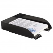 Лоток горизонтальный для бумаг Brauberg "Office style", 320х245х65 мм, черный