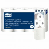 Бумага туалетная Tork Premium 120330 Т4 3-слойная белая (8 рулонов в упаковке), ст.1