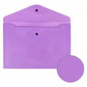 Папка-конверт с кнопкой "Pastel", А4, до 100 листов, непрозрачная, лиловый, 0,18 мм,