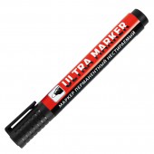 Маркер перманентный Ultra Marker, черный, 3,5 мм, с клипом, Brauberg, ст.1
