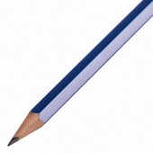 Набор карандашей чернографитных Brauberg "GX-100" 12 шт., HB, с ластиком, корпус синий