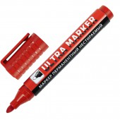Маркер перманентный Ultra Marker, Красный 3,5 мм, с клипом, Brauberg