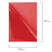 Папка-уголок Brauberg, красная 0,10 мм