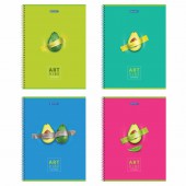 Тетрадь А4, 96 л., Brauberg, гребень, клетка, глянцевый лак, "Avocado" Тетрадь А4, 96 л., Brauberg, гребень, клетка, глянцевый лак, "Avocado"