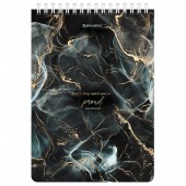 Блокнот А5 80л спираль Brauberg Marble 146*206мм, 80 л., гребень, картон, жесткая подложка Блокнот А5 80л спираль Brauberg Marble 146*206мм, 80 л., гребень, картон, жесткая подложка