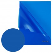 Папка-уголок жесткая А4, синяя, 0,15 мм, Brauberg