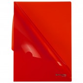Папка-уголок жесткая А4, красная, 0,15 мм, Brauberg
